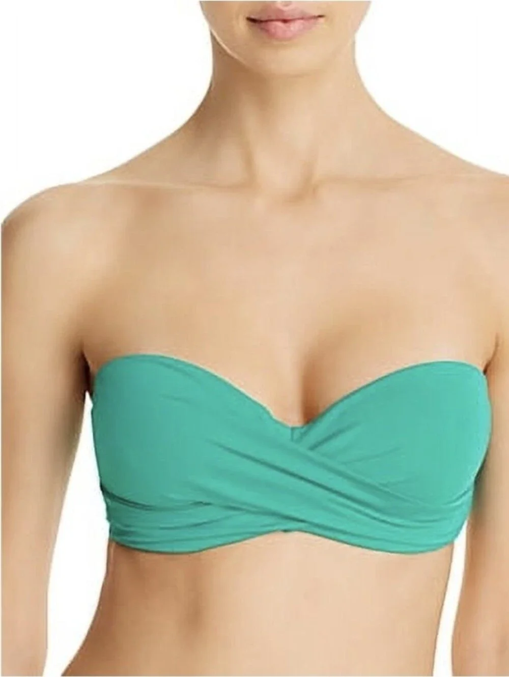 kate spade Teal Twist Bandeau Bikini Set